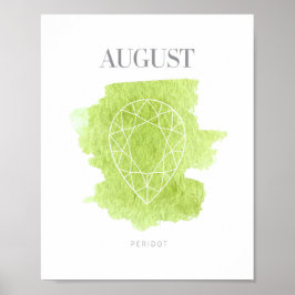 Pôster Peridot Birthstone August