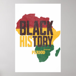 Poster Período da História Negra Mapa da África Homeschoo