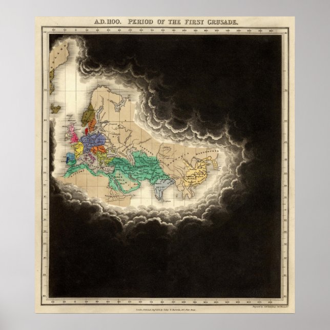 Pôster Período da Primeira Cruzada 1100 AD (Frente)