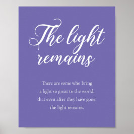 Poster Periwinkle A Luz Permanece Casamento Memorial