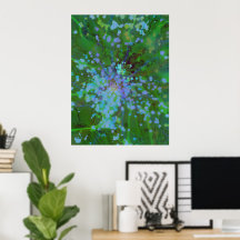 Periwinkle Explosion Holographic Abstrato Art
