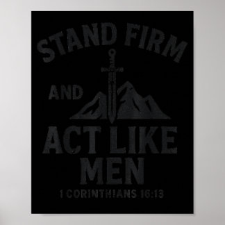 Poster Permaneçam Firmes E Ajam Como Homens Espada Do Sri