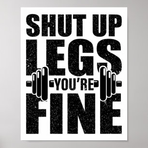 Poster Pernas de calada Você é um belo exercício de Malha