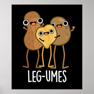 Poster Pernas Engraçadas Leguminosas Escuras BG