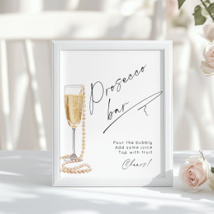 Poster Pérolas de Bar Prosecco e Chá de panela Prosecco