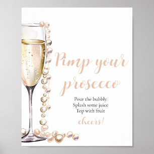 Poster Pérolas Douradas e Prosecco imp seu Prosecco Mimos