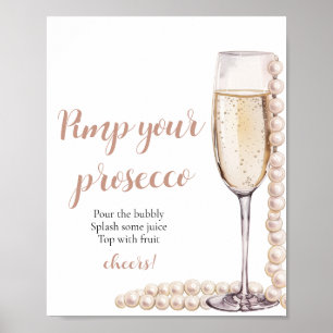 Poster Pérolas Douradas e Prosecco imp seu Prosecco Mimos
