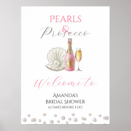 Poster Pérolas e Chá de panela Rosa Prosecco
