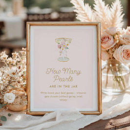 Poster Pérolas e Prosecco Quantos Jogo de Pérolas