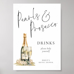 Poster Pérolas Imprimíveis Sinal de Bebida do Chá de pane