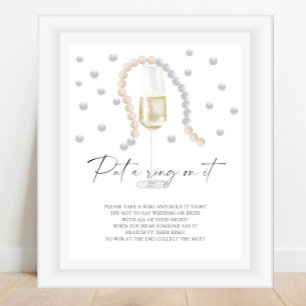 Poster Pérolas & Prosecco - coloque um anel nisso jogo