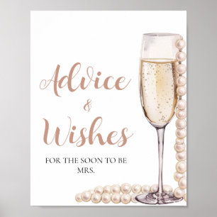 Poster Pérolas Rosa e Prosecco - Sinal de Desejo