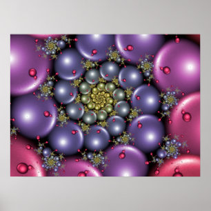 Poster Pérolas Rosa e Roxo