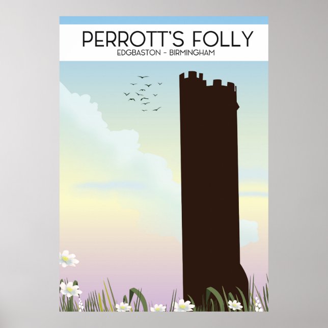 Poster Perrott's Folly, Edgbaston, Birmingham (Frente)