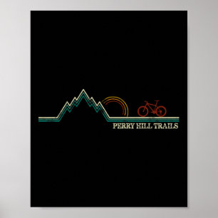 Poster Perry Hill Waterbury, Vermont Ciclismo de Montanha
