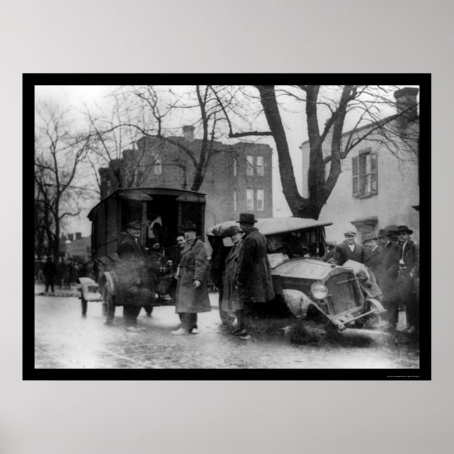 Pôster Perseguição a Bootleggers em Washington, DC 1922 (Frente)