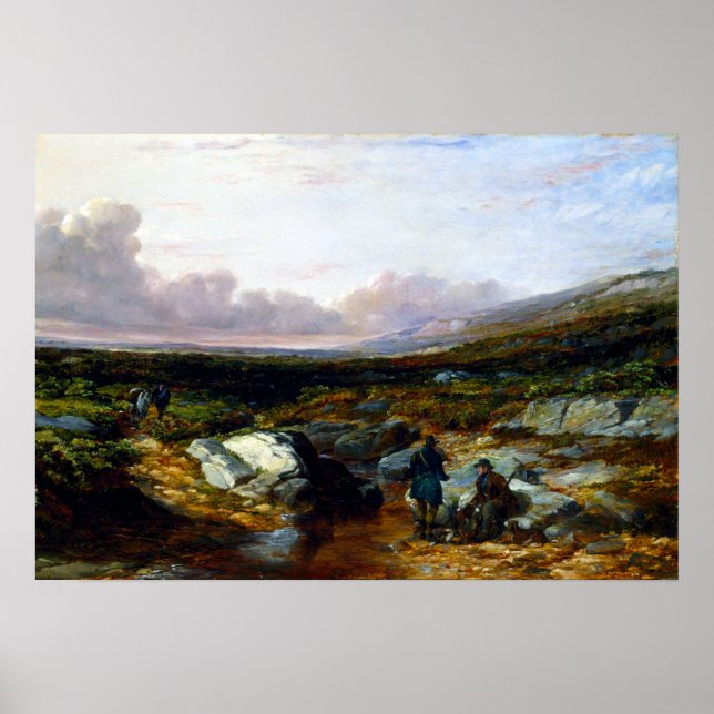 Poster Perseguição de veados na Escócia se preparando Tai (Frente)