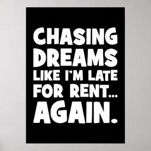 Poster Perseguindo Sonhos Como Se Eu estivesse Atrasado P