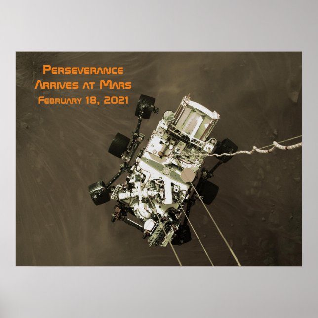 Poster Perseverança Chega a Marte (Frente)