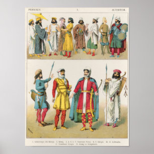 Pôster Persian Dress, from 'Trachten der Voelker', 1864