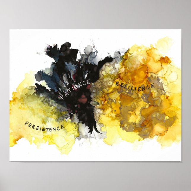 Poster Persistência, Paciência e Resiliência 13 x 10" (Frente)