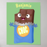Personagem de desenho animado bar doce de chocolat