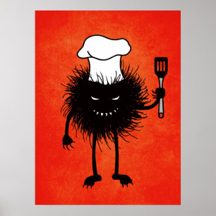 Poster Personagem de desenho animado de cozinha Mau