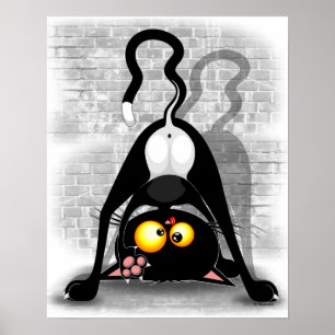 Poster Personagem de desenho animado Engraçado de Cabeç