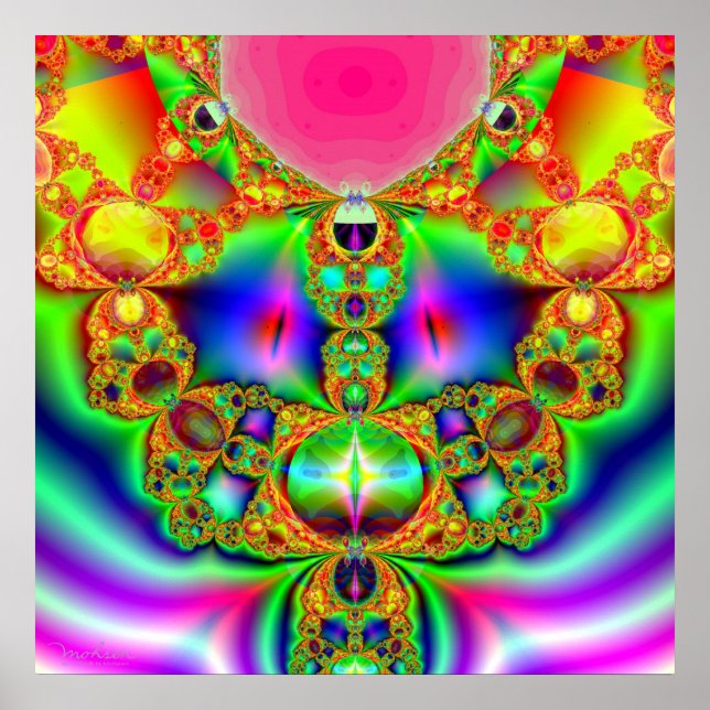 Poster Personagem de desenho animado Fractal (Frente)