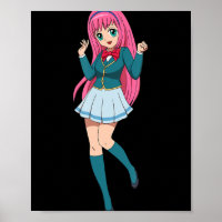 Personagem de desenho animado Japonês de Anime Gir