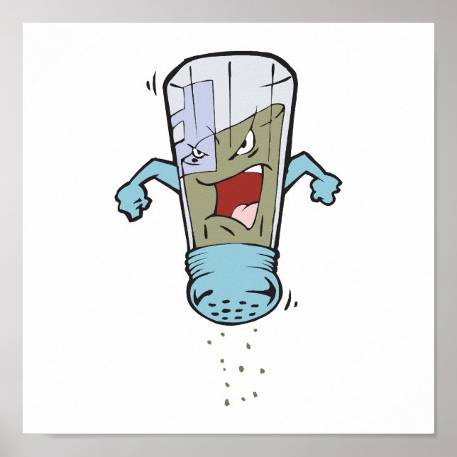 Pôster personagem de desenho animado pimenta engraçada (Frente)