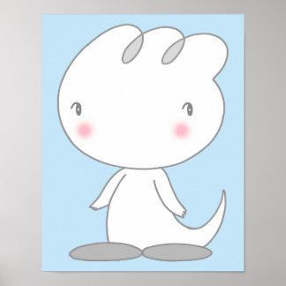Poster Personagem de dinossauro calmante.