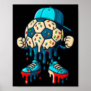 Poster Personagem de sorvete de gotejamento de Byll de fu