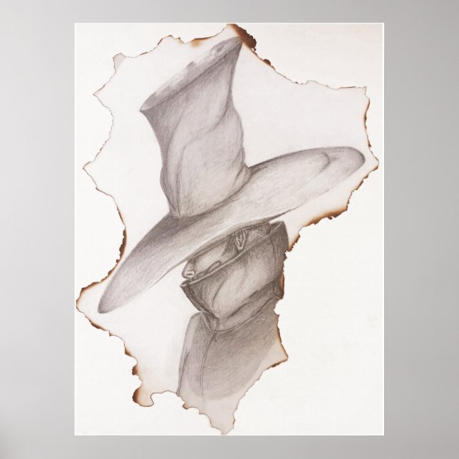 Poster Personagem Vitoriano: Retrato em Papel Queimado (Frente)