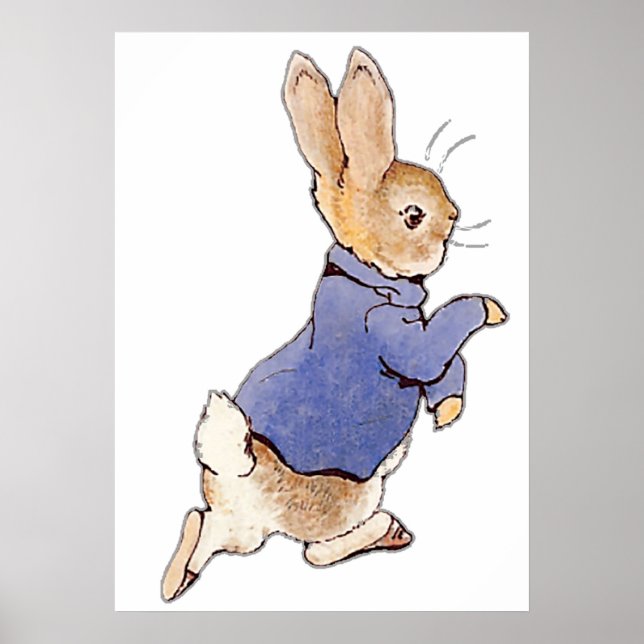 Poster Personagens do Berçário Peter Rabbit Beatrix Potte (Frente)