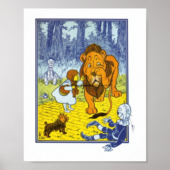 Poster Personagens Vintage do Mágico de Oz (Frente)