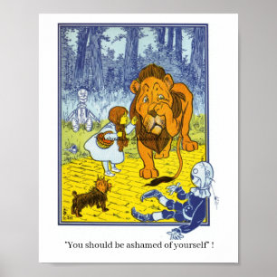 Poster Personagens Vintage do Mágico de Oz