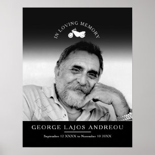 Poster Personalidade de funeral de motocicleta