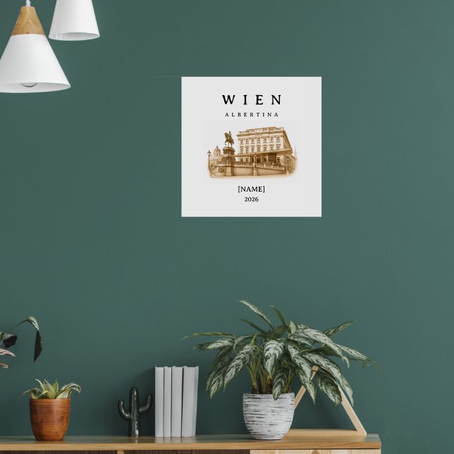 Poster Personalisierte Wien Albertina | Name & Jahr (Sala de Estar 1)