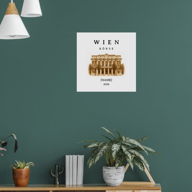 Poster Personalisierte Wien Börse | Name & Jahr (Sala de Estar 1)