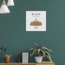 Personalisierte Wien Rathaus | Name & Jahr