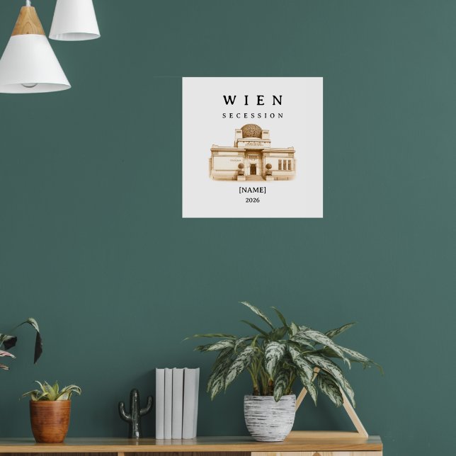 Poster Personalisierte Wien Secession | Name & Jahr (Sala de Estar 1)