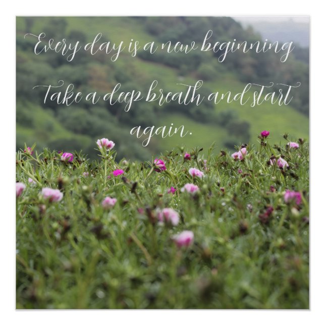 Pôster Personalização motivacional da natureza (Frente)