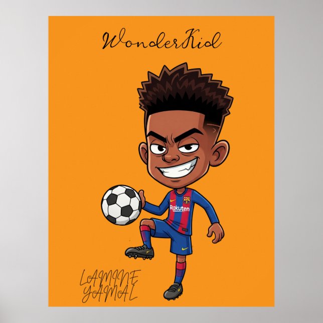 Poster Personalizada Lamine Yamal Football Star (Frente)