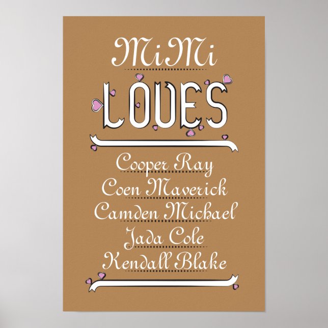 Poster PERSONALIZADA MiMi ama seus netos (Frente)