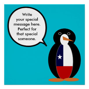 Pôster Personalizada Sra. Penguin