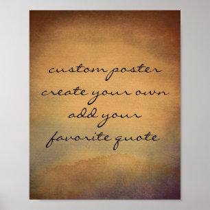 poster personalizado adicione a sua aquarela de as