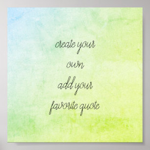 poster personalizado adicione seu design de aquare