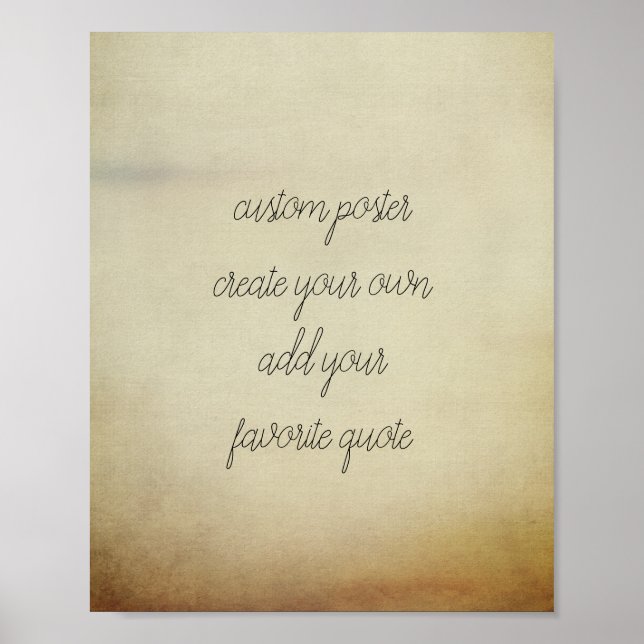 poster personalizado adicione seu próprio estilo d (Frente)