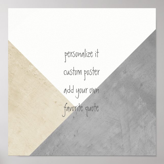 poster personalizado adicione sua própria citação  (Frente)